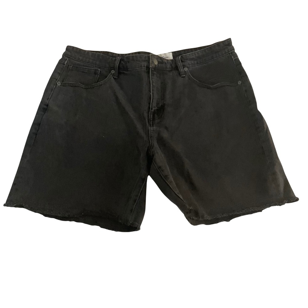 Katin Denim Shorts Mens 34 Black Raw Hem Five Pocket Distressed
